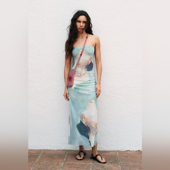 ZARA TULLE SKIRT SKY BLUE BLOGGERS FAV - Picture 13 of 14